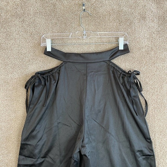 Princess Polly Charley Pants Women Size 4 Black Cutout High Rise Relaxed Leg NEW - Picture 9 of 12